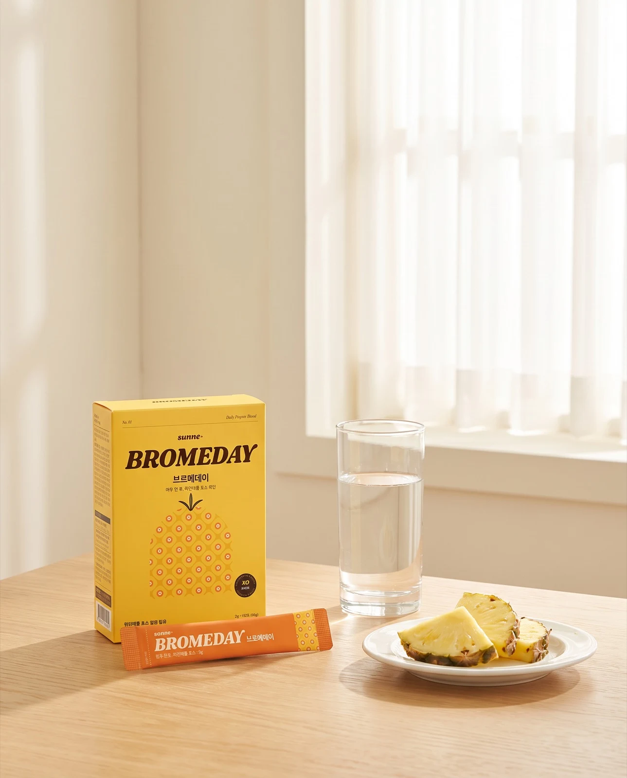 Bromeday on a morning table