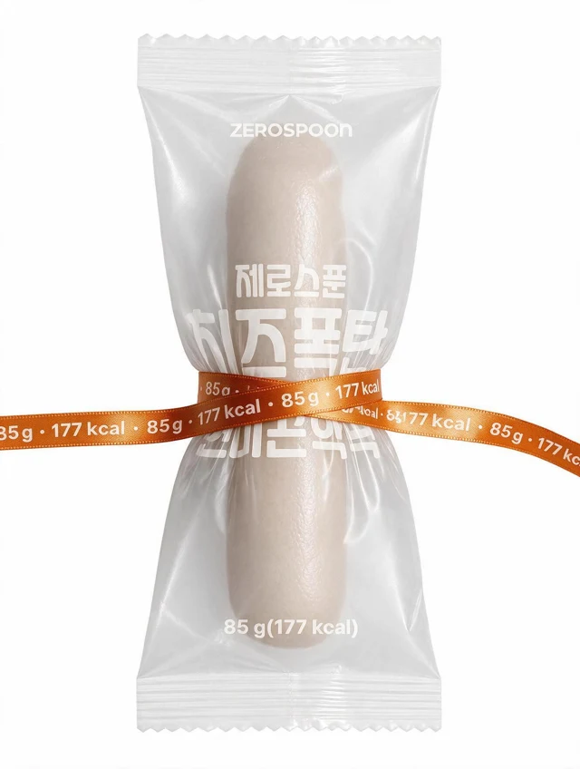 Individual wrapper with an orange calorie ribbon