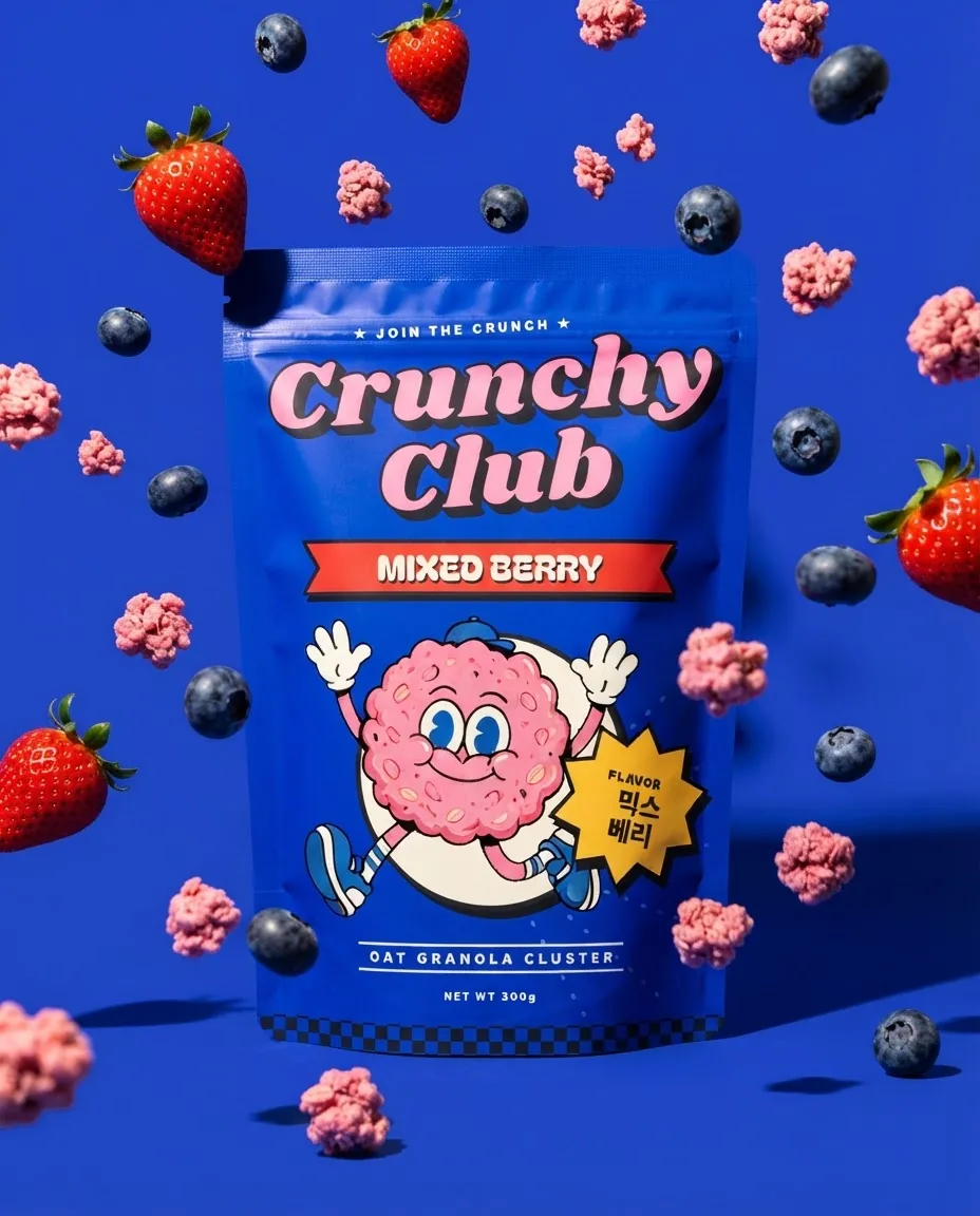 Mixed Berry pouch with strawberries and blueberries