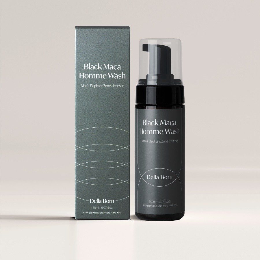 After: retouched Homme bottle and box